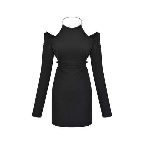 Next Level-off-shoulder waist cut-out dress