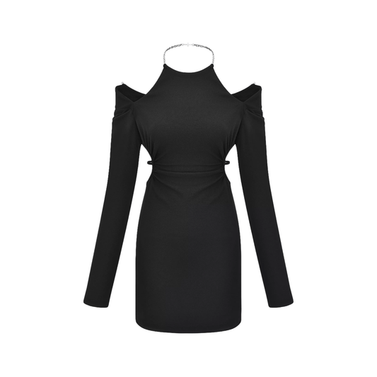 Next Level-off-shoulder waist cut-out dress