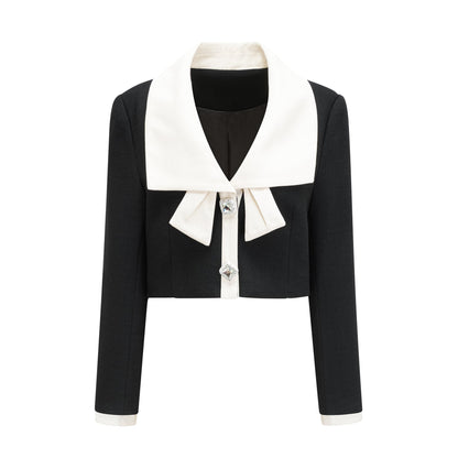 Odile black jacket & skirt matching set