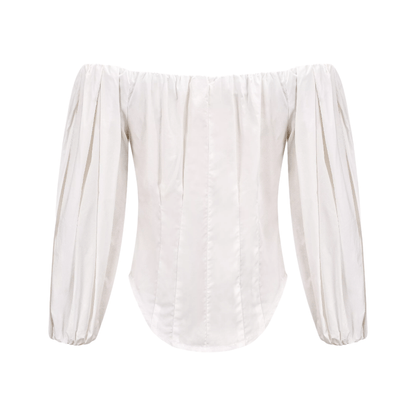 Pan's Labyrinth-off-shoulder puff sleeve top