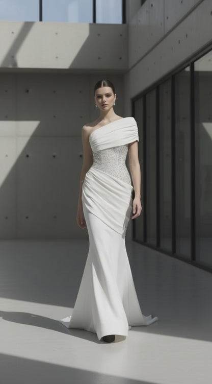 Chic Rhinestone Corset Long Dress Women Maxi Dresses 2025