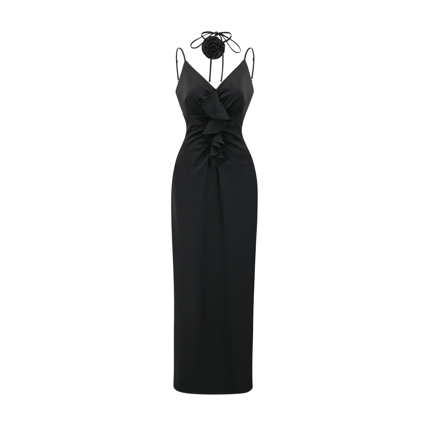 Reine black floral midi dress (US Only)