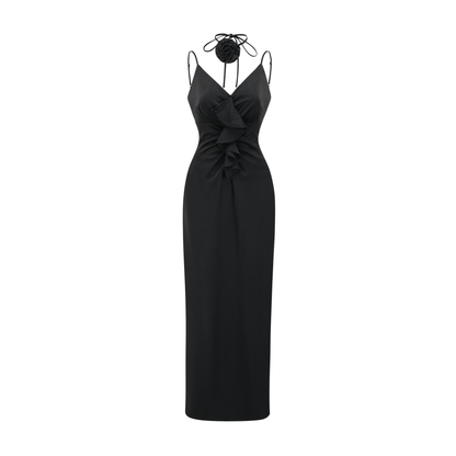 Reine black floral midi dress (US Only)