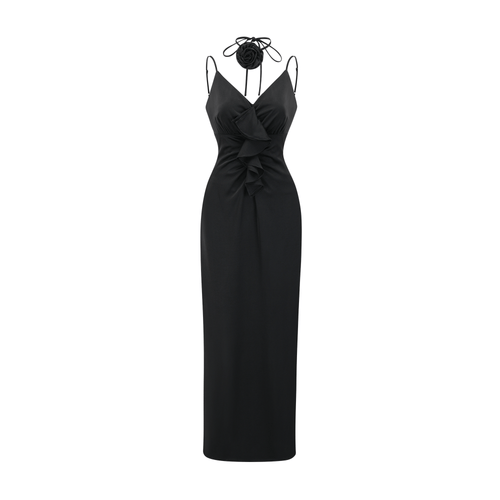 Reine black floral midi dress (US Only)
