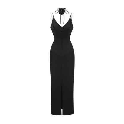 Reine black floral midi dress (US Only)