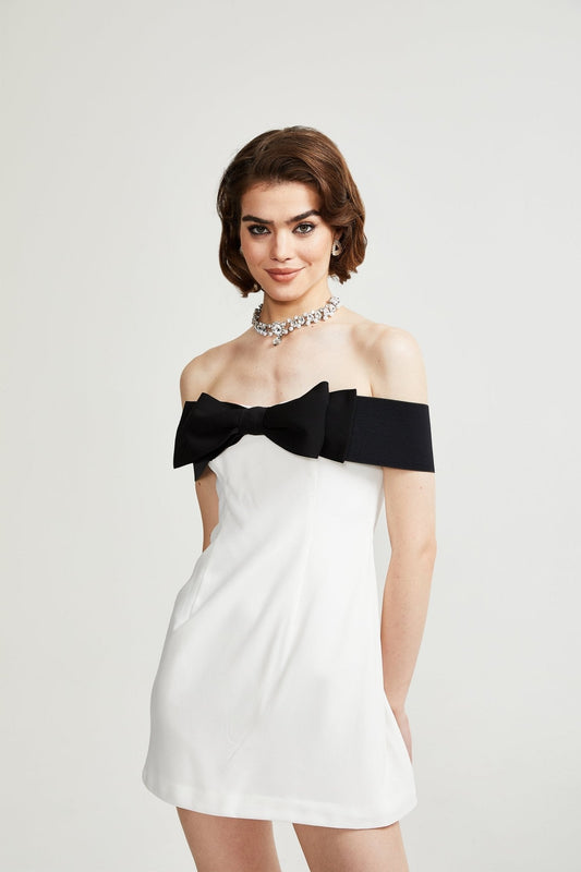 Rosier bowknot detail mini dress