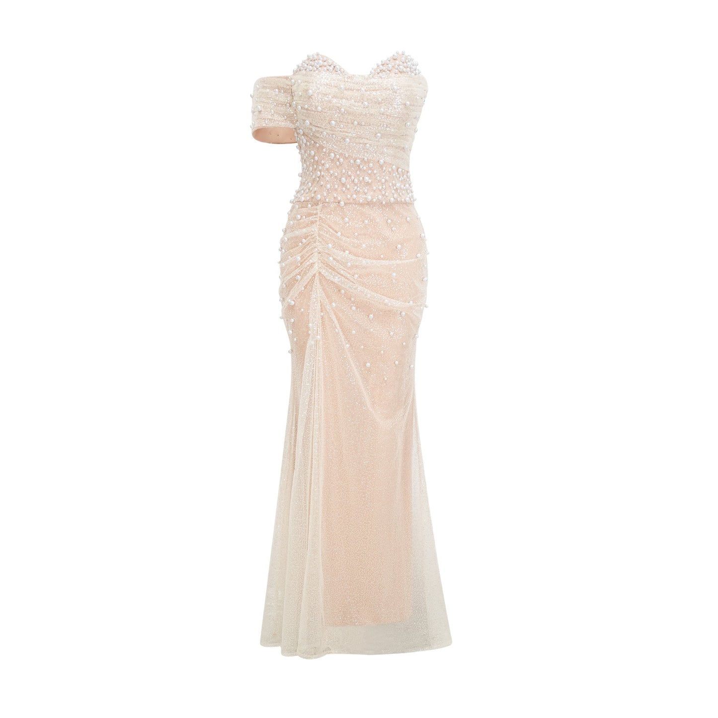 Sabine faux pearl-embellished maxi dress