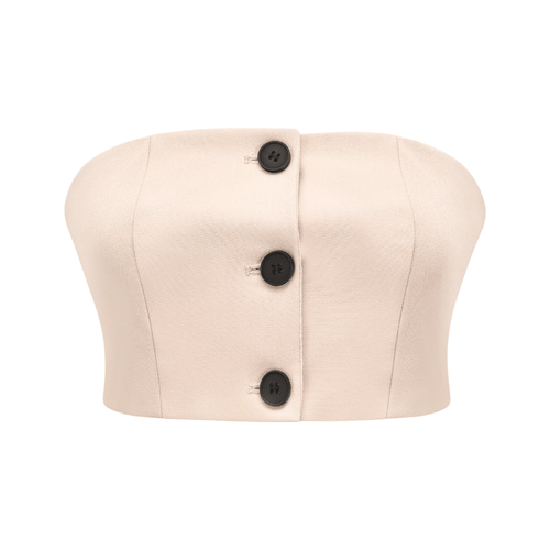 Naomi button-detail crop top