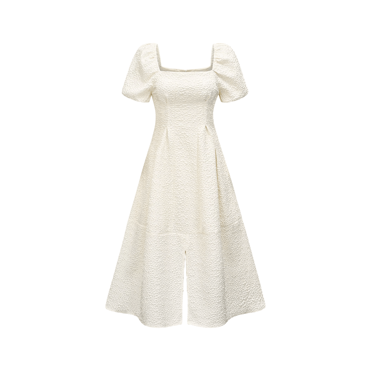 Puff-sleeve princess white dress (US Only)