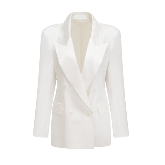 Sylvie white double-breasted blazer