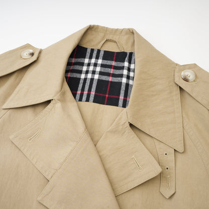 Justine belted-waist trench coat