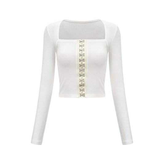 Dvora buckle-detail top