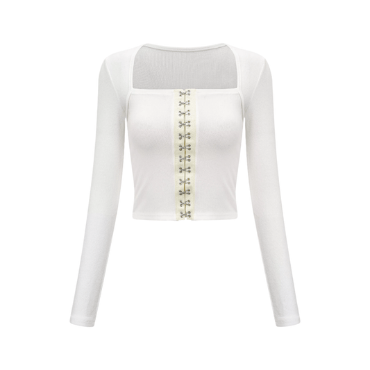 Dvora buckle-detail top